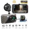 Dash Cam 4.0In 24H Mirror Recorder Black Box Car DVR Camera Video Recorder Rear View Dual Lens BlackBox HD Cycle Recording Video